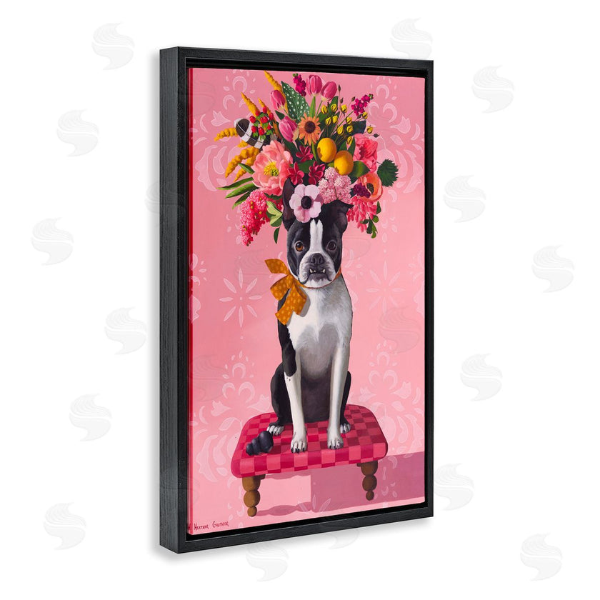Heather Gauthier | Bulldog & Pink Bouquet