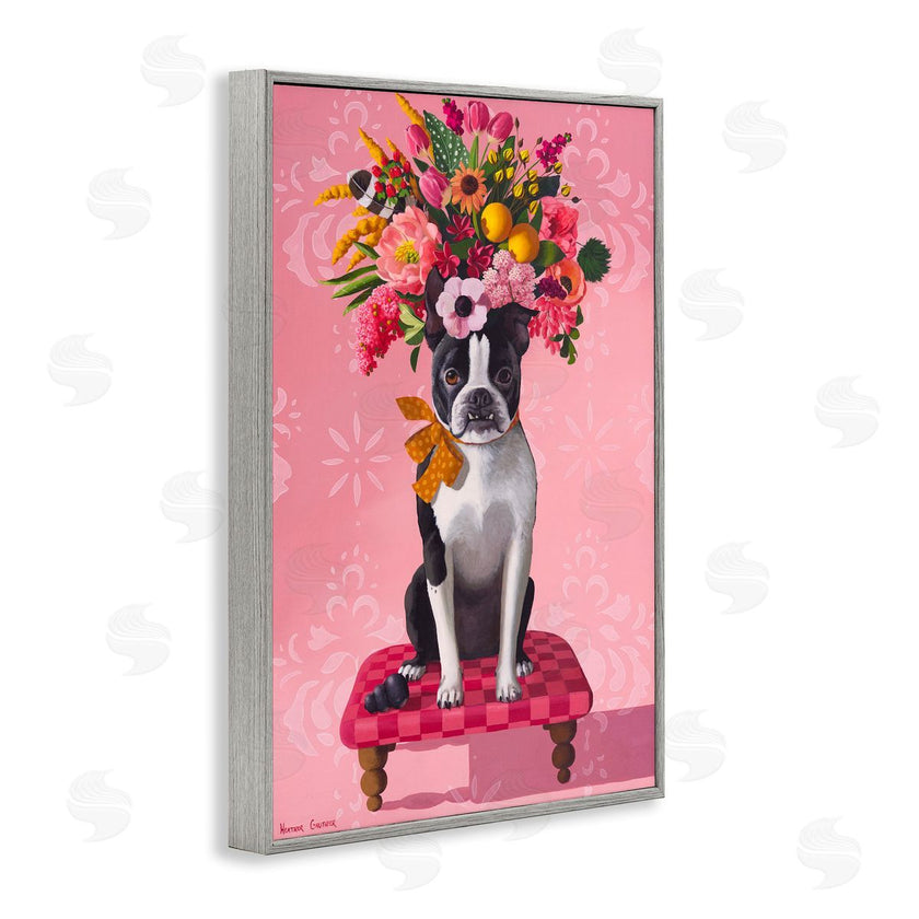 Heather Gauthier | Bulldog & Pink Bouquet