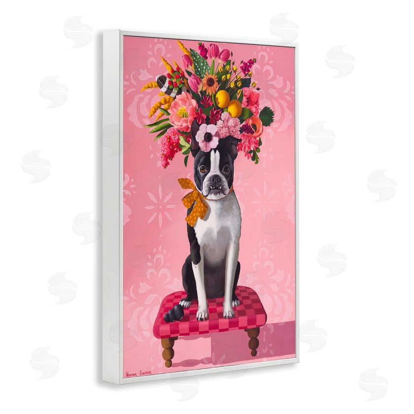 Heather Gauthier | Bulldog & Pink Bouquet