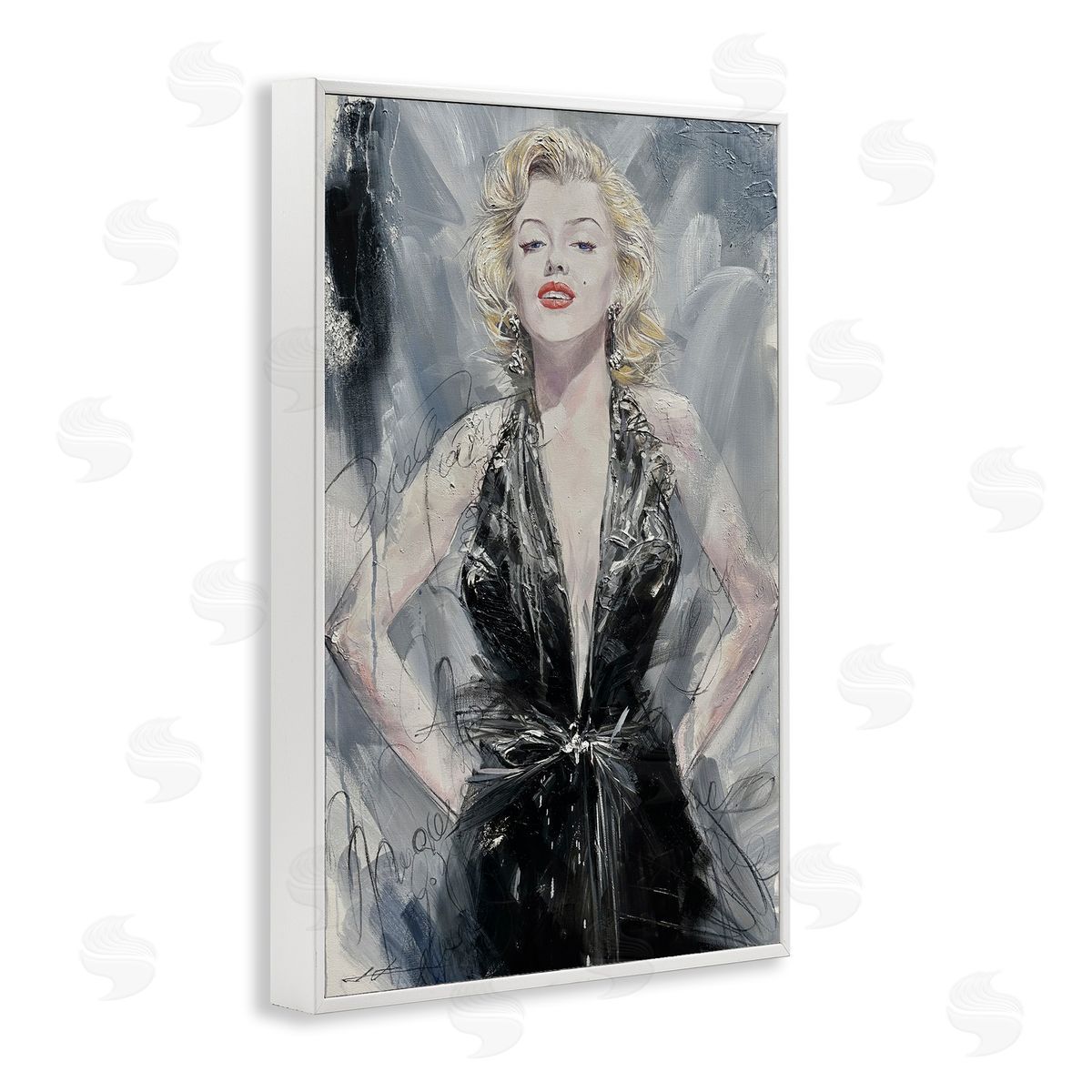 Classic Stylish Marilyn White Frame Print Wall Art, Home Decor by Lucille Lee