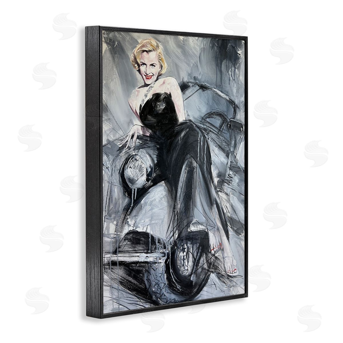 Timeless Fashion Woman Black Frame Print Wall Art, Home Decor by Lucille Lee