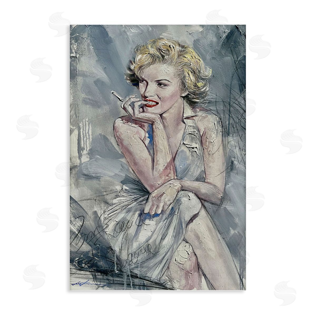 Elegant Marilyn Abstraction Canvas Wall Art, Home Decor by Lucille Lee