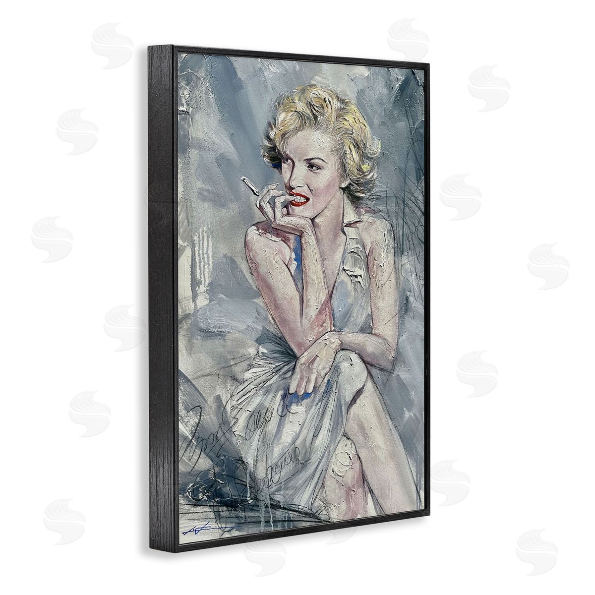 Elegant Marilyn Abstraction Black Frame Print Wall Art, Home Decor by Lucille Lee