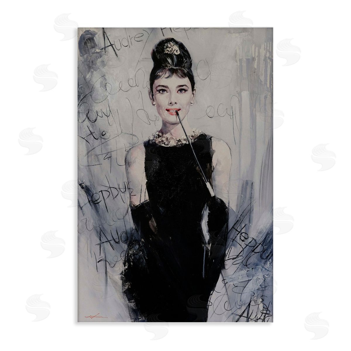 Classic Audrey Modern Details Canvas Wall Art, Home Decor by Lucille Lee