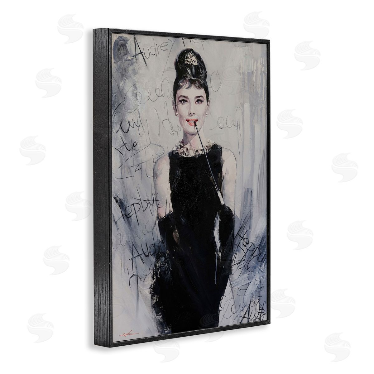 Classic Audrey Modern Details Black Frame Print Wall Art, Home Decor by Lucille Lee