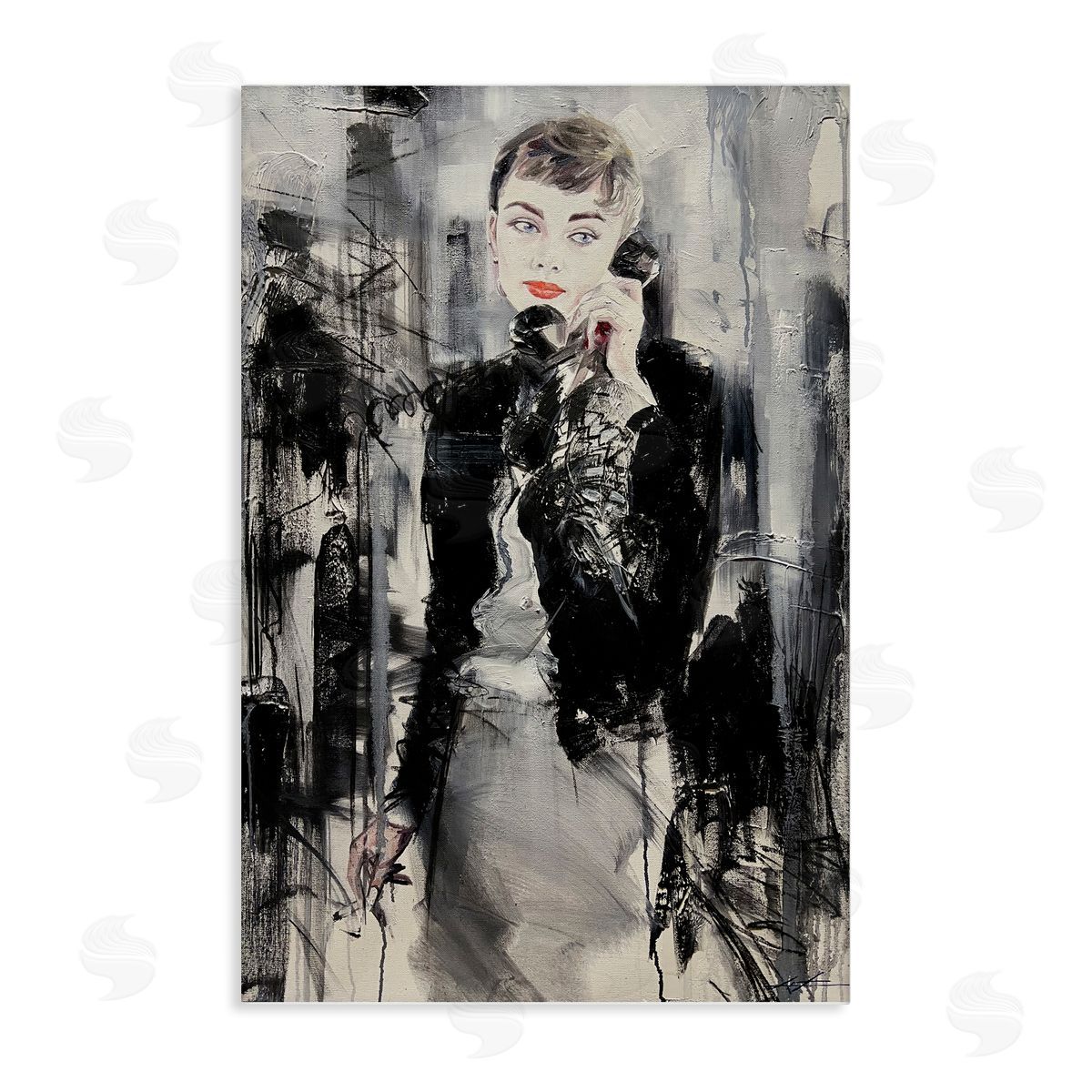 Classic Beauty Fashionista Canvas Wall Art, Home Decor by Lucille Lee