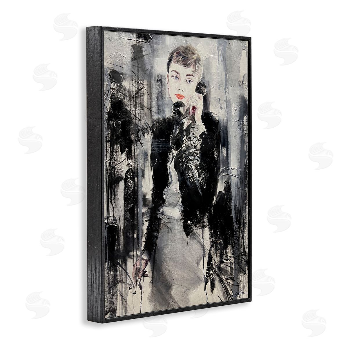 Classic Beauty Fashionista Black Frame Print Wall Art, Home Decor by Lucille Lee