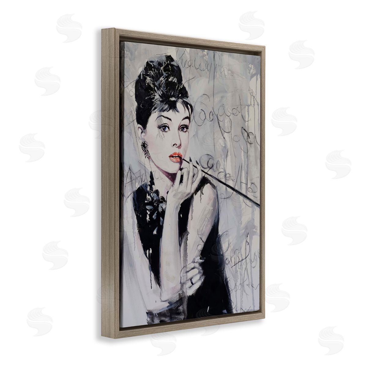 Bold & Classic Audrey Brown Floating Frame Canvas Wall Art, Home Decor by Lucille Lee