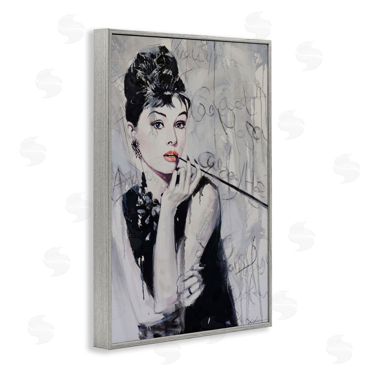 Bold & Classic Audrey Grey Frame Print Wall Art, Home Decor by Lucille Lee