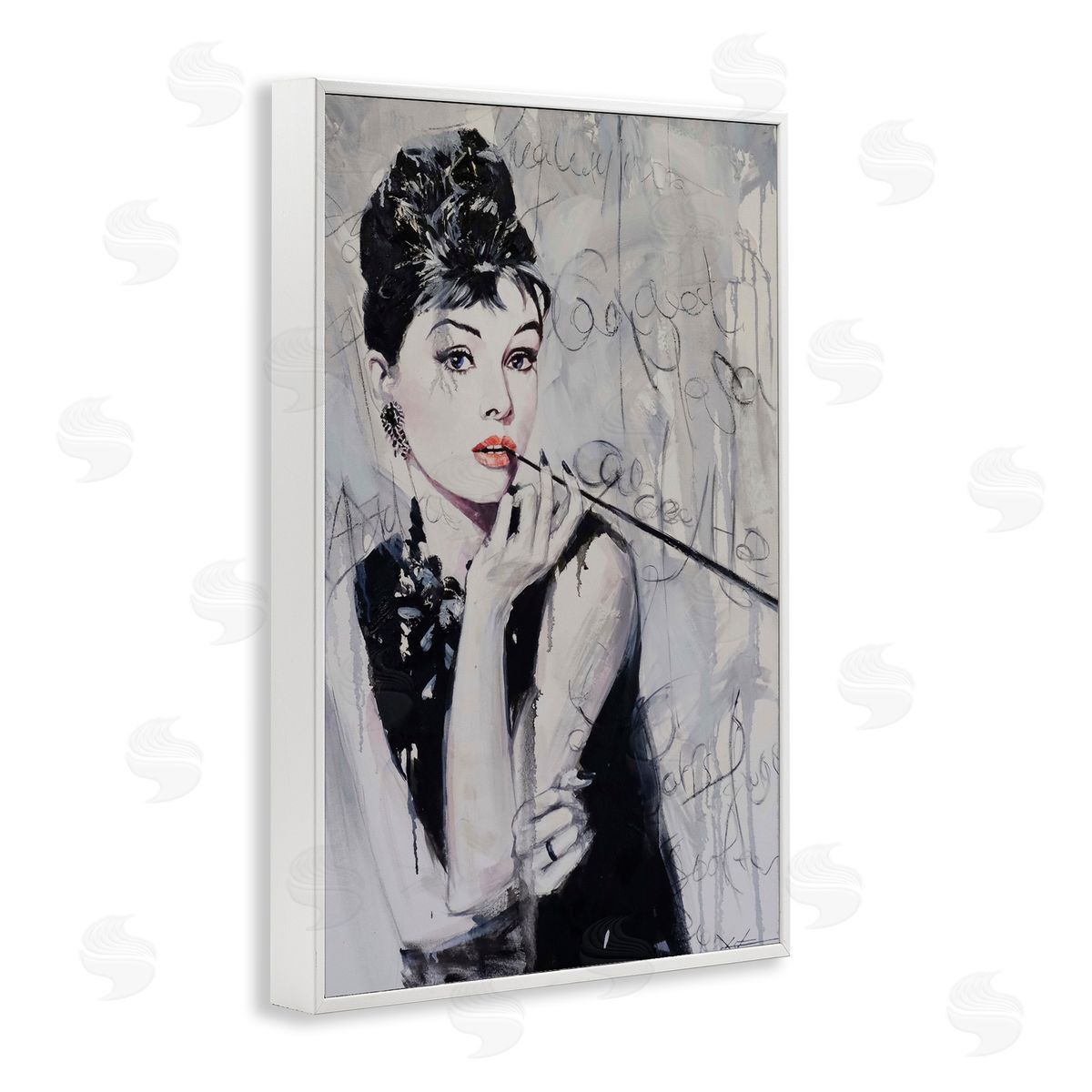 Bold & Classic Audrey White Frame Print Wall Art, Home Decor by Lucille Lee