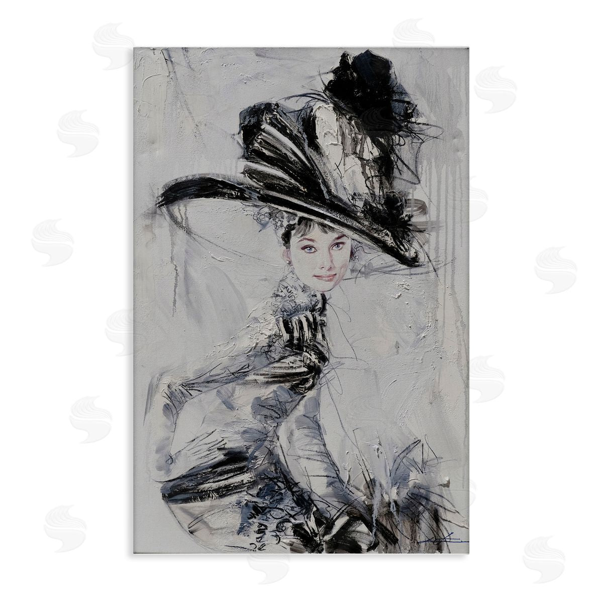 Abstract Sophisticated Audrey Canvas Wall Art, Home Decor by Lucille Lee