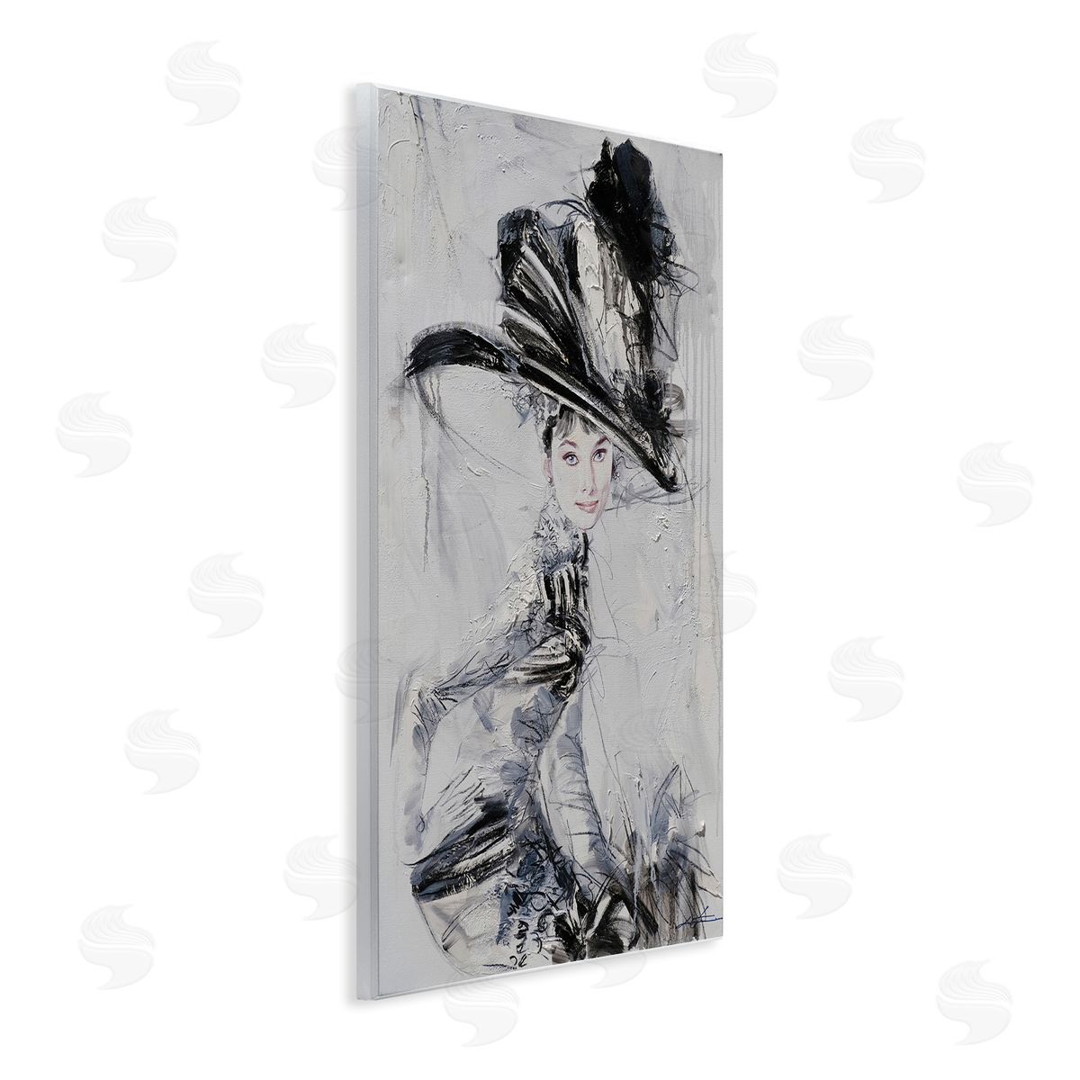 Abstract Sophisticated Audrey Wood Plaque Wall Art, Home Decor by Lucille Lee