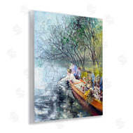 Lucille Lee | Woman in Floral Filled Boat