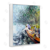 Lucille Lee | Woman in Floral Filled Boat