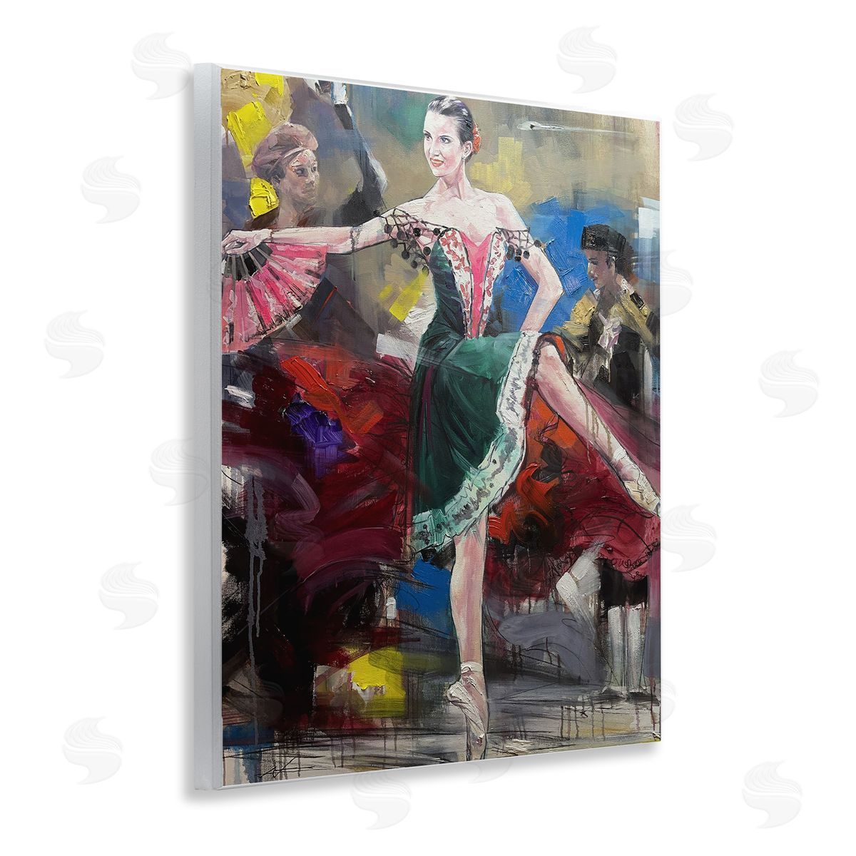 Classic Ballerina on Stage Wood Plaque Wall Art, Home Decor by Lucille Lee