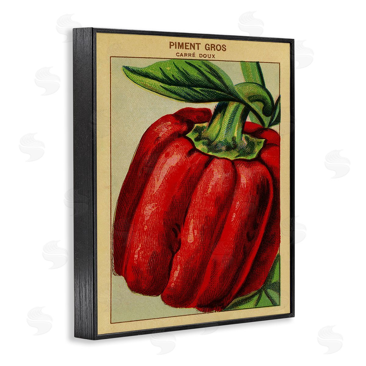 Country Vintage Pepper Black Frame Print Wall Art, Home Decor by Stupell Studio