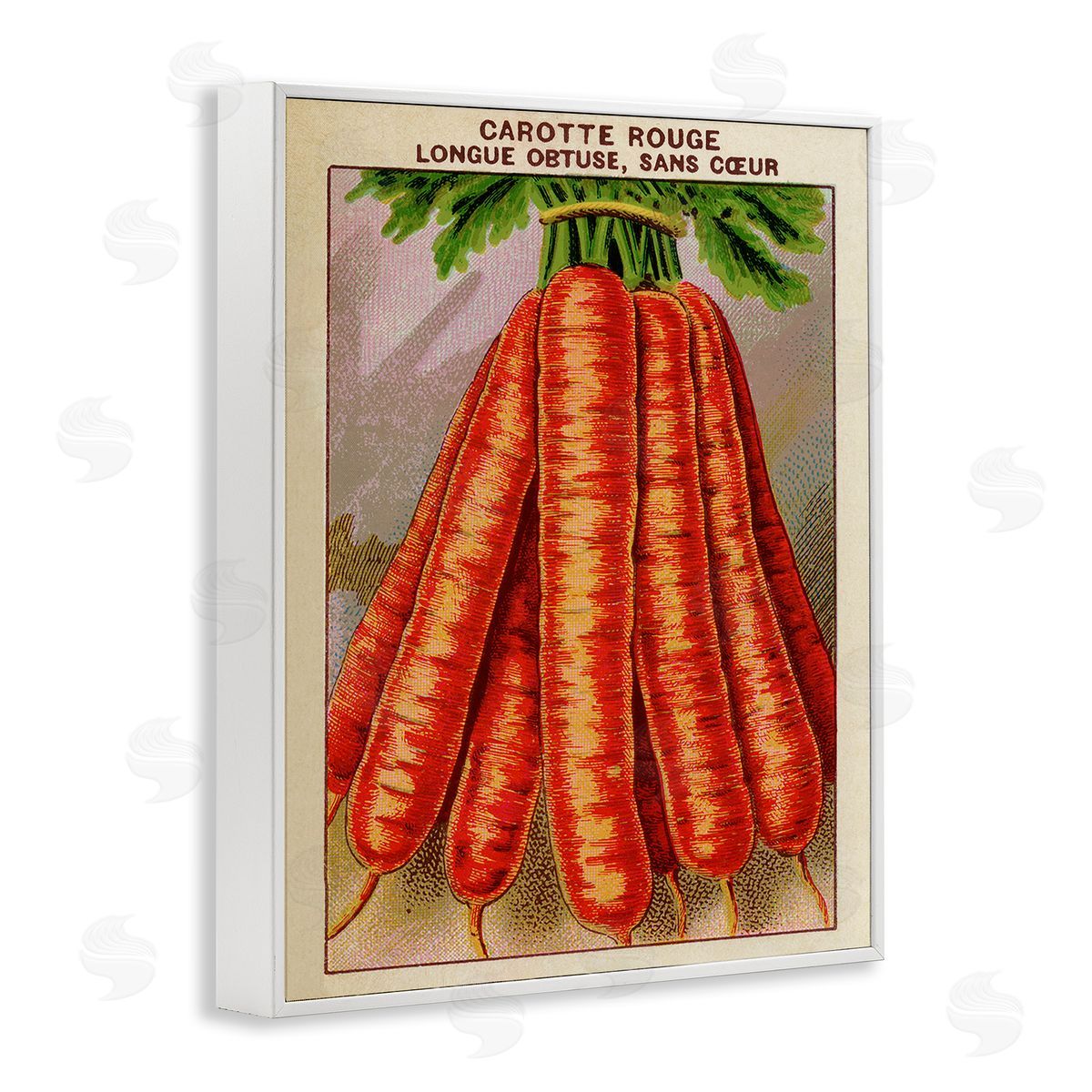 Country Vintage Carrots White Frame Print Wall Art, Home Decor by Stupell Studio