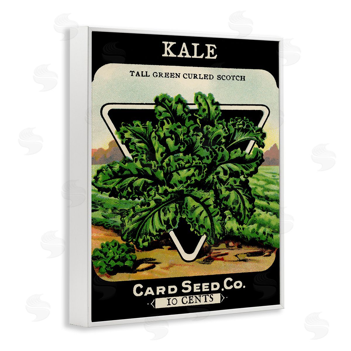 Vintage Garden Kale White Frame Print Wall Art, Home Decor by Stupell Studio
