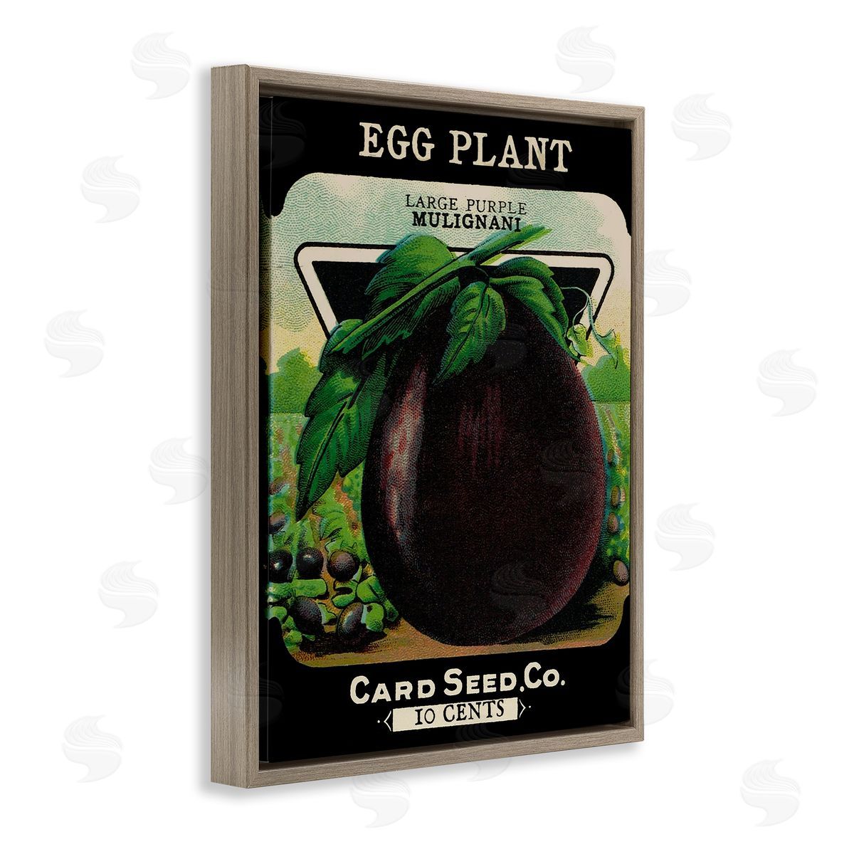 Vintage Garden Eggplant Brown Floating Frame Canvas Wall Art, Home Decor by Stupell Studio