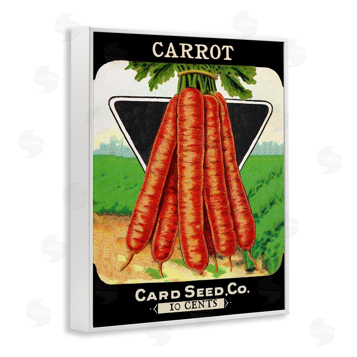 Vintage Gardening Carrots White Frame Print Wall Art, Home Decor by Stupell Studio