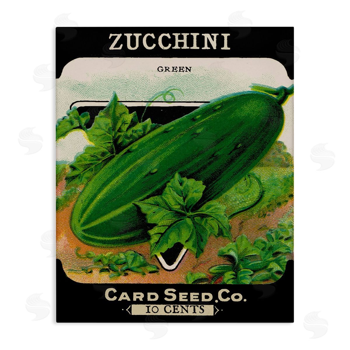 Vintage Garden Zucchini Canvas Wall Art, Home Decor by Stupell Studio