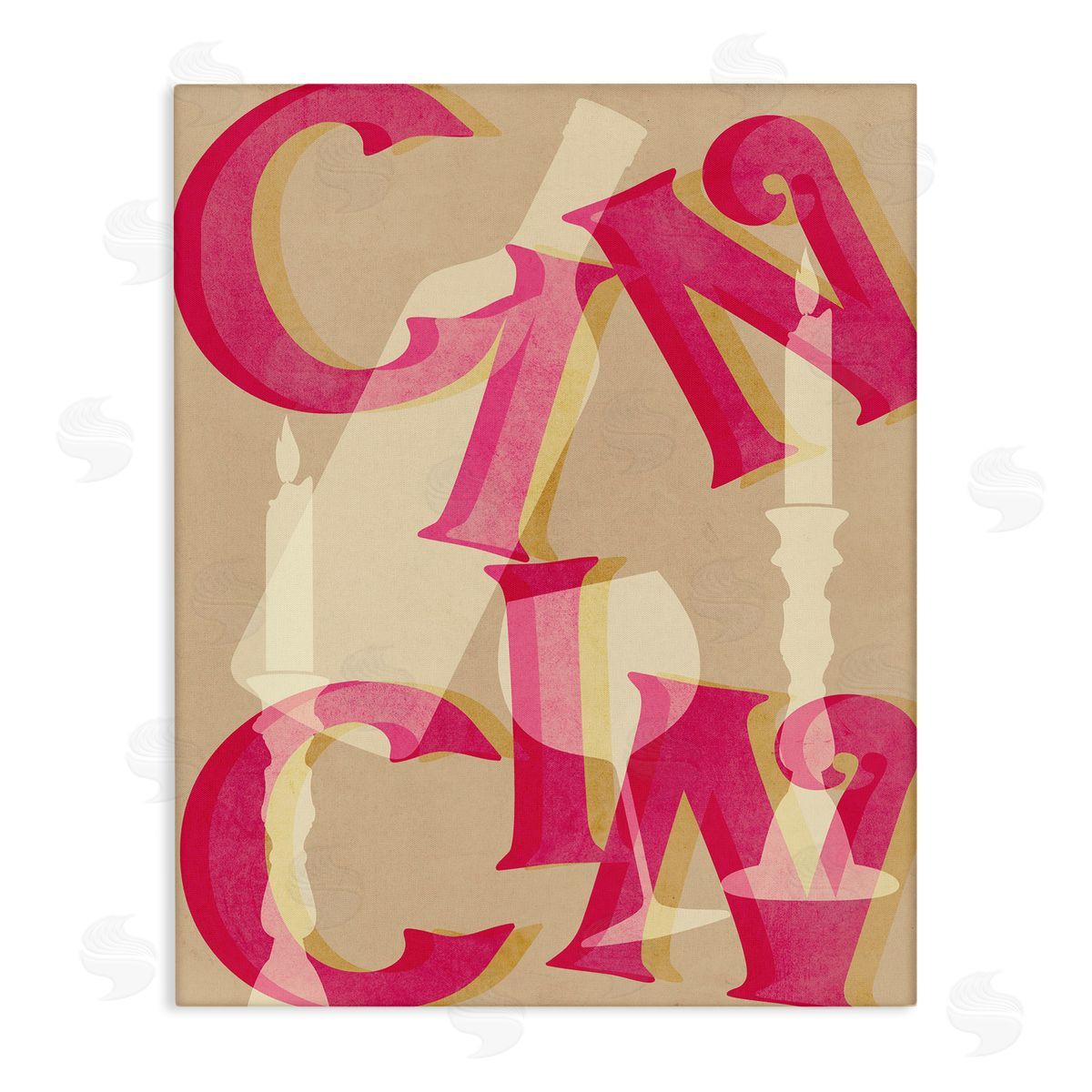 Cheers Wine & Candles Canvas Wall Art, Home Decor by Stupell Studio