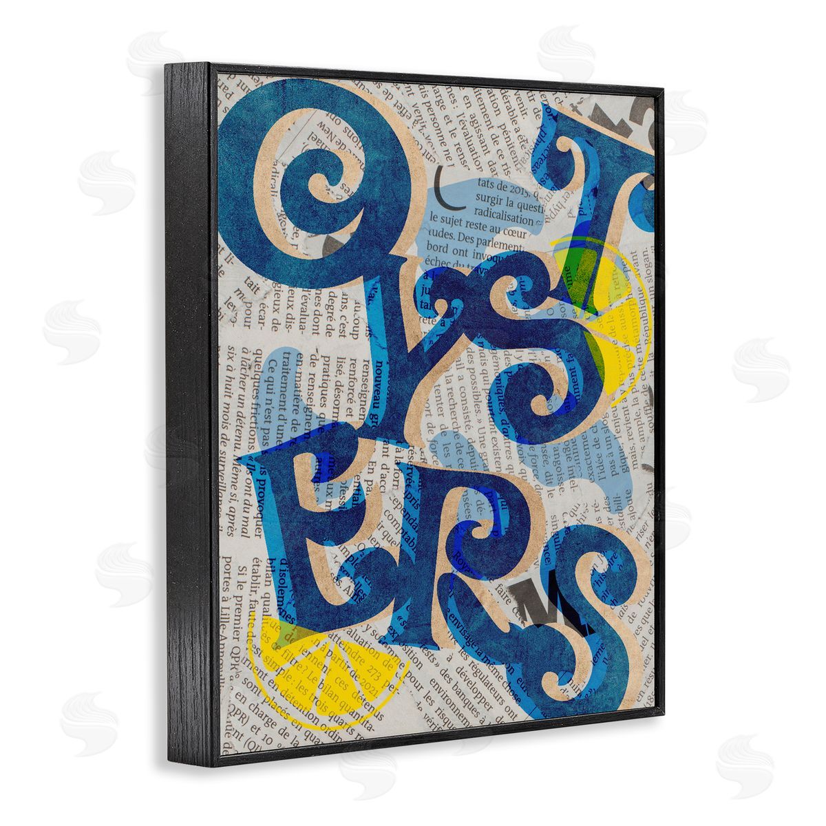 Classic Retro Oysters Black Frame Print Wall Art, Home Decor by Stupell Studio