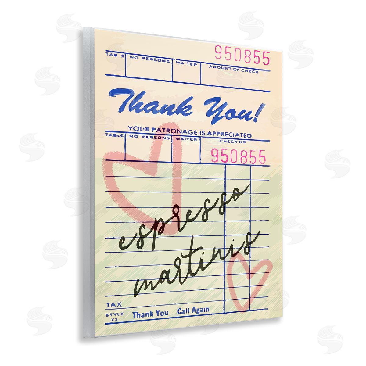 Espresso Martinis Guest Check Wood Plaque Wall Art, Home Decor by Stupell Studio