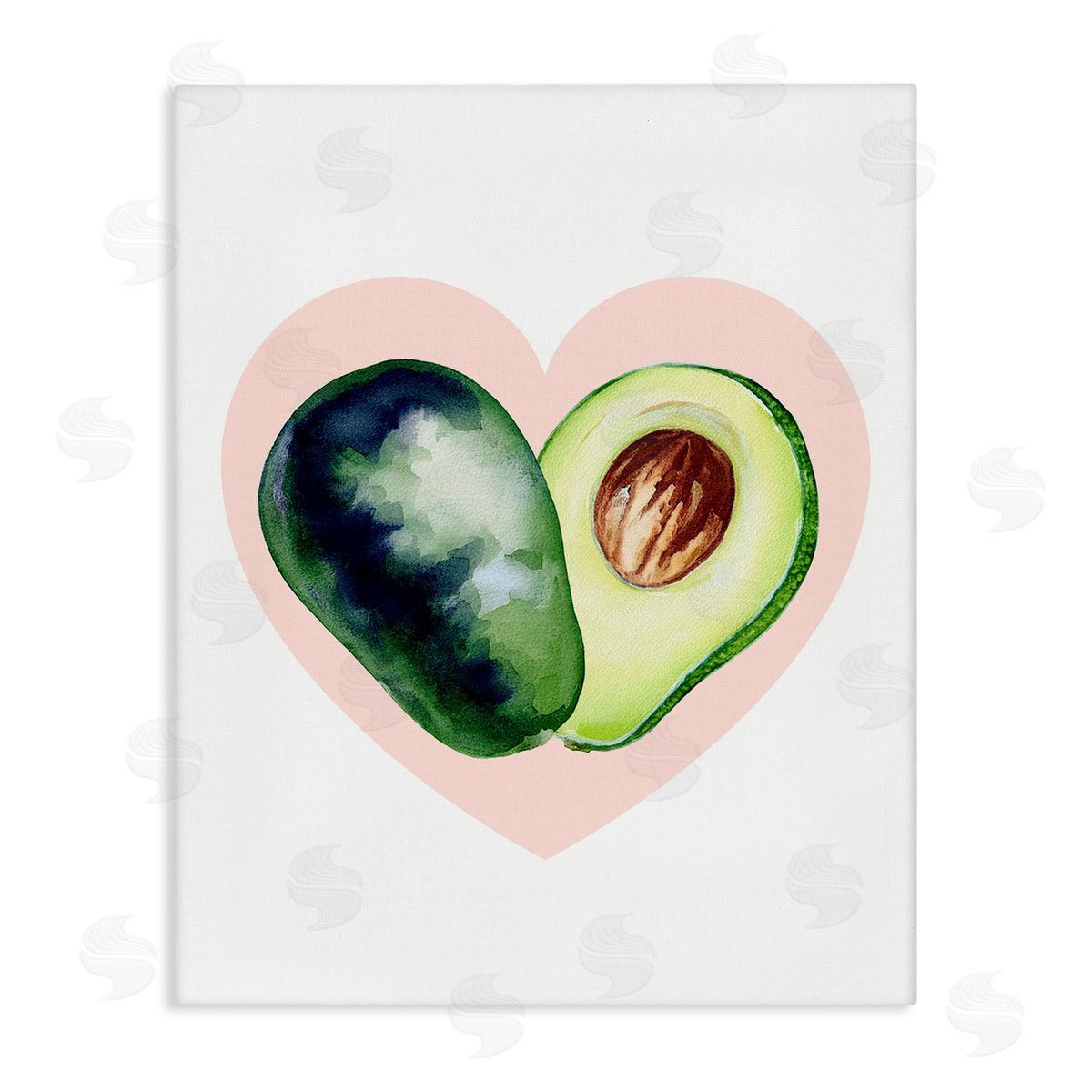 Heart Shaped Avocado Canvas Wall Art, Home Decor by Stupell Studio