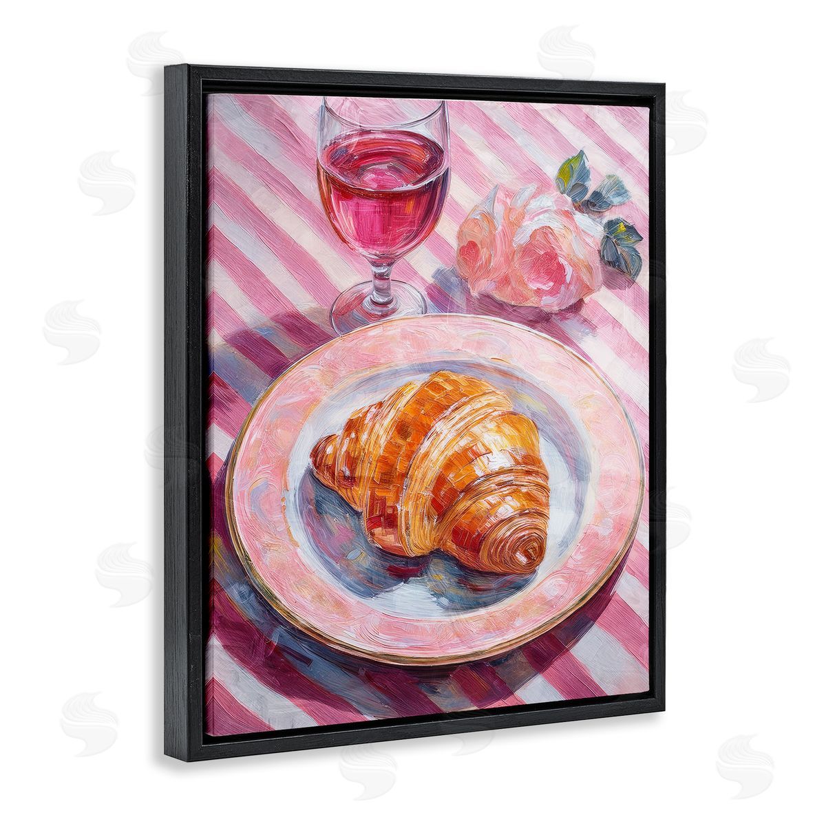 Pastel Brunch Meal Black Floating Frame Canvas Wall Art, Home Decor by Stupell Studio