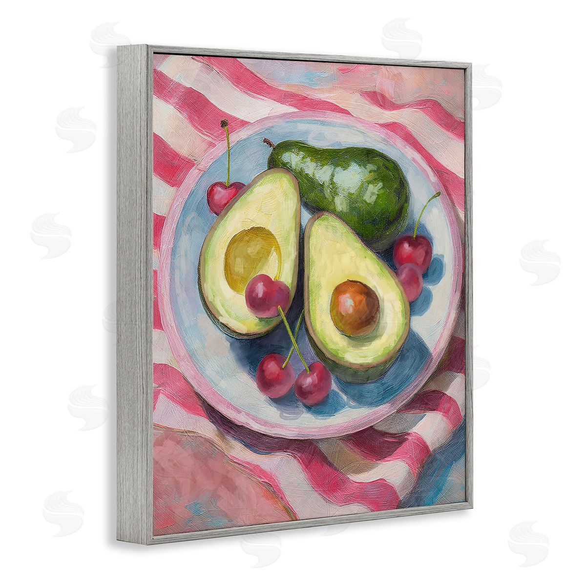 Avocado & Fruits Meal Grey Frame Print Wall Art, Home Decor by Stupell Studio