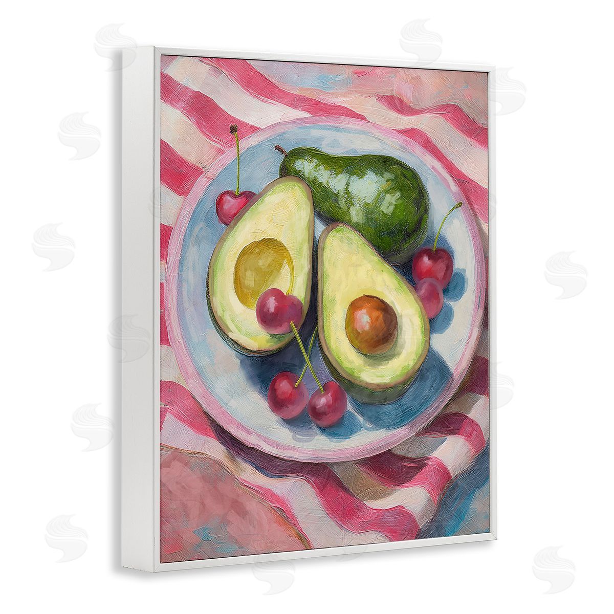 Avocado & Fruits Meal White Frame Print Wall Art, Home Decor by Stupell Studio