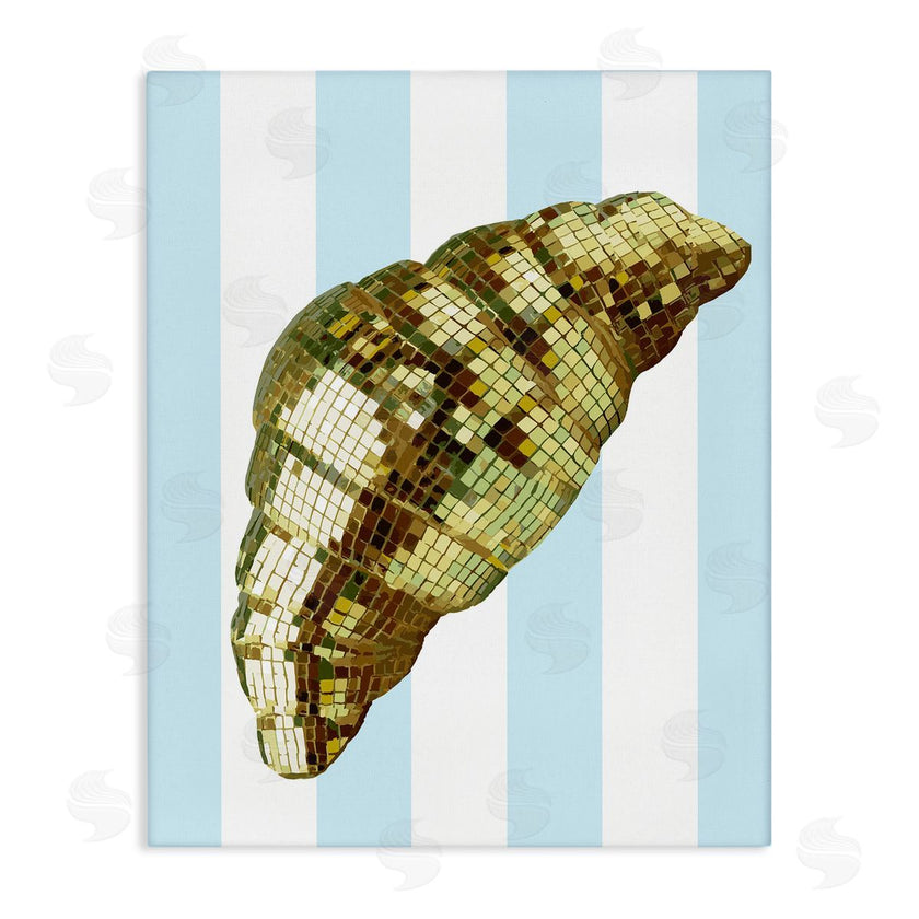 Stupell Studio | Disco Croissant & Blue Stripes