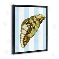 Stupell Studio | Disco Croissant & Blue Stripes