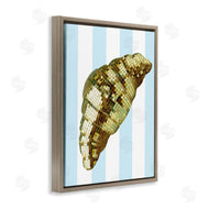 Stupell Studio | Disco Croissant & Blue Stripes