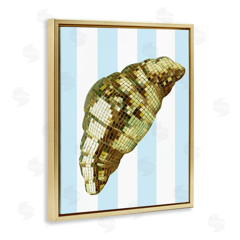 Stupell Studio | Disco Croissant & Blue Stripes