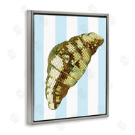 Stupell Studio | Disco Croissant & Blue Stripes