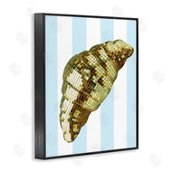 Stupell Studio | Disco Croissant & Blue Stripes
