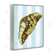 Stupell Studio | Disco Croissant & Blue Stripes