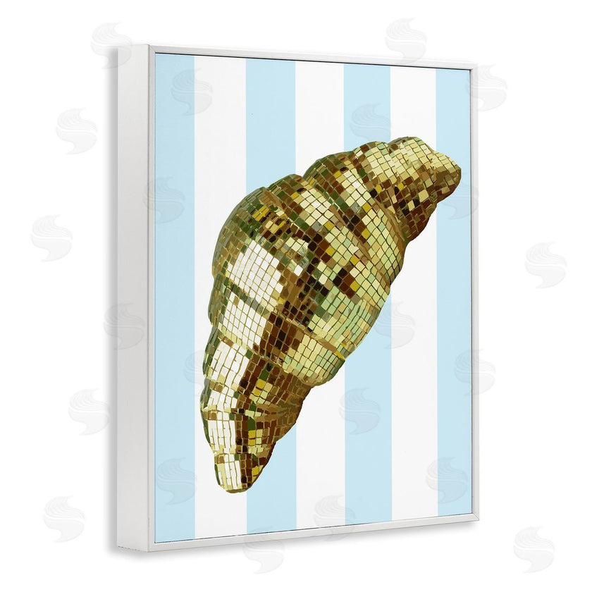 Stupell Studio | Disco Croissant & Blue Stripes