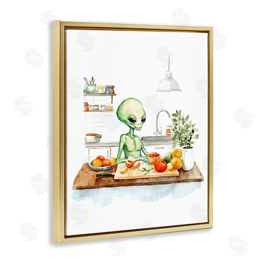 Stupell Studio | Alien Cooking in Kitchen