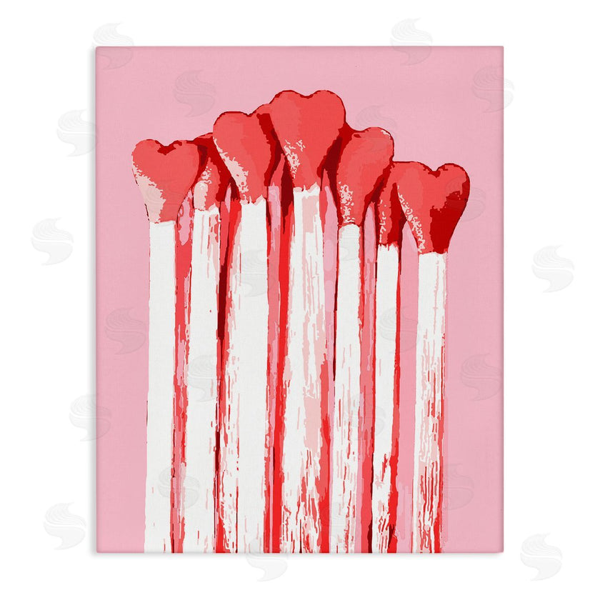 Stupell Studio | Pastel Pink Heart Matches