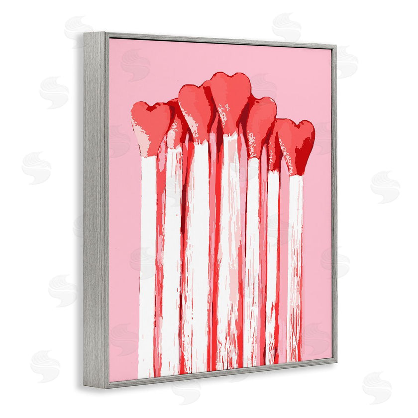 Stupell Studio | Pastel Pink Heart Matches