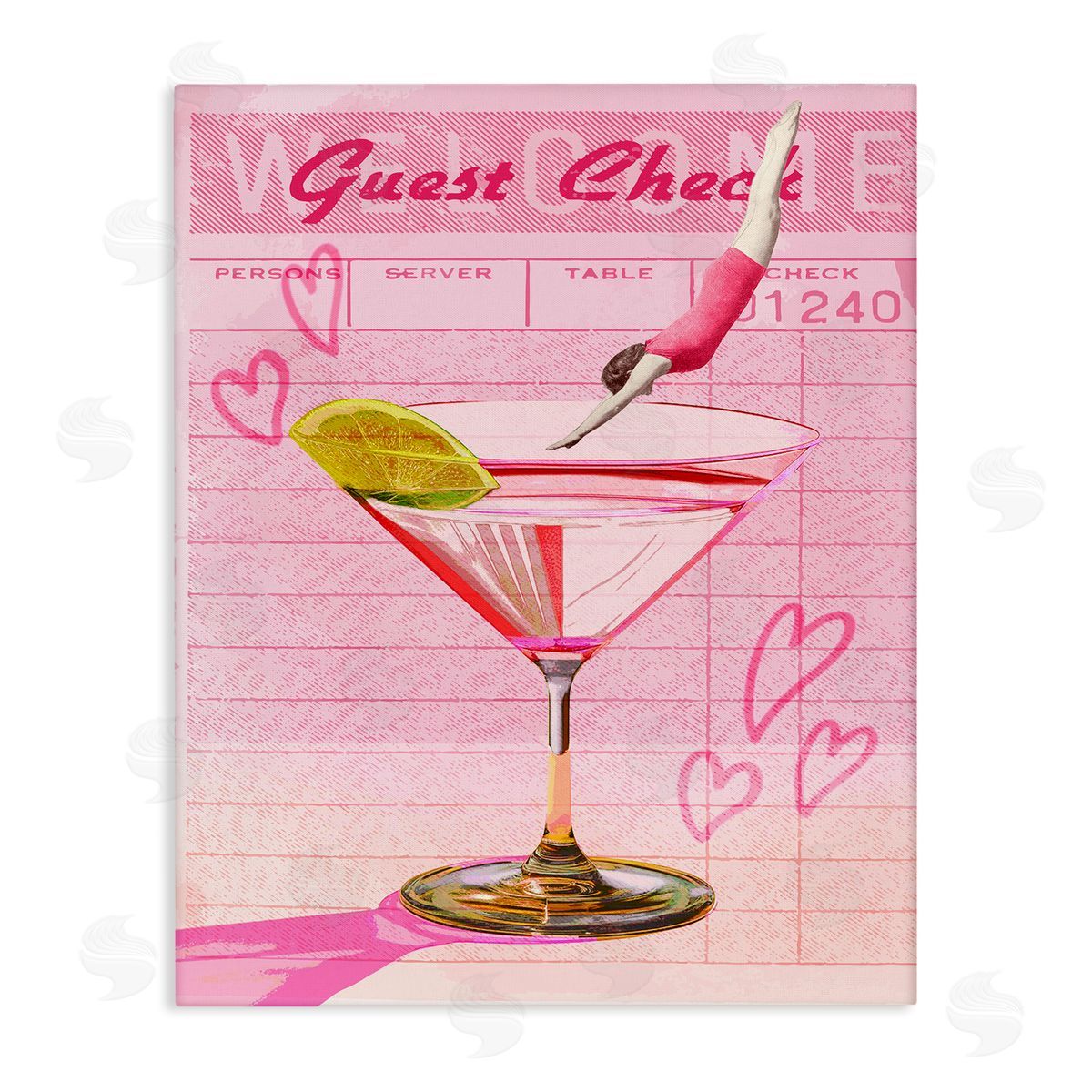 Diver into Cocktail Guest Check Canvas Wall Art, Home Decor by Stupell Studio