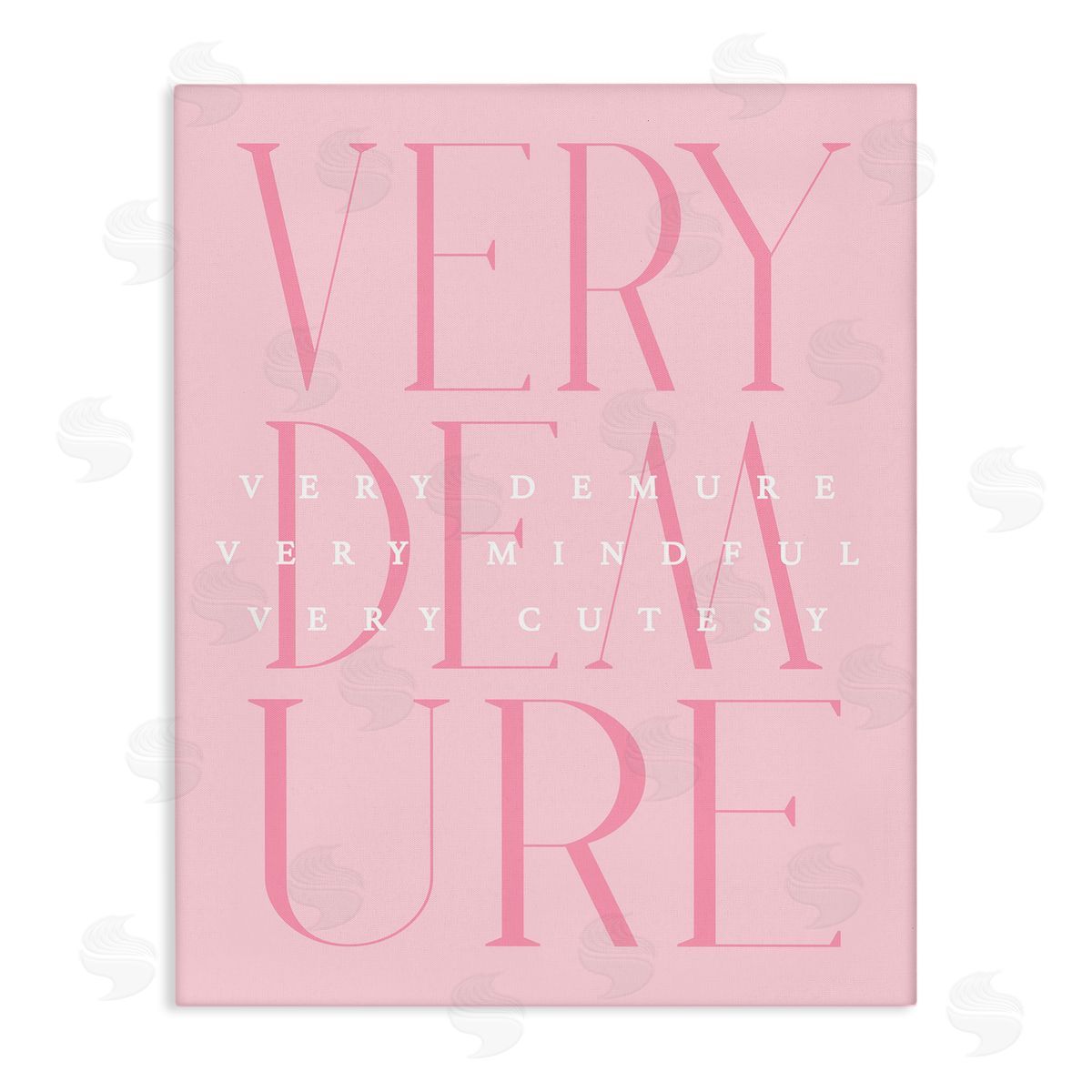 Elegant Pastel Very Demure Canvas Wall Art, Home Decor by Stupell Studio