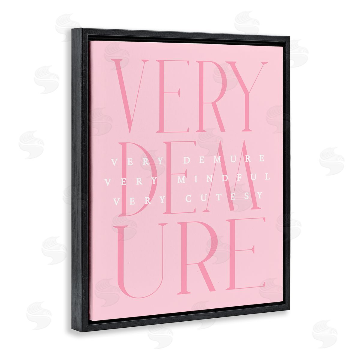 Elegant Pastel Very Demure Black Floating Frame Canvas Wall Art, Home Decor by Stupell Studio