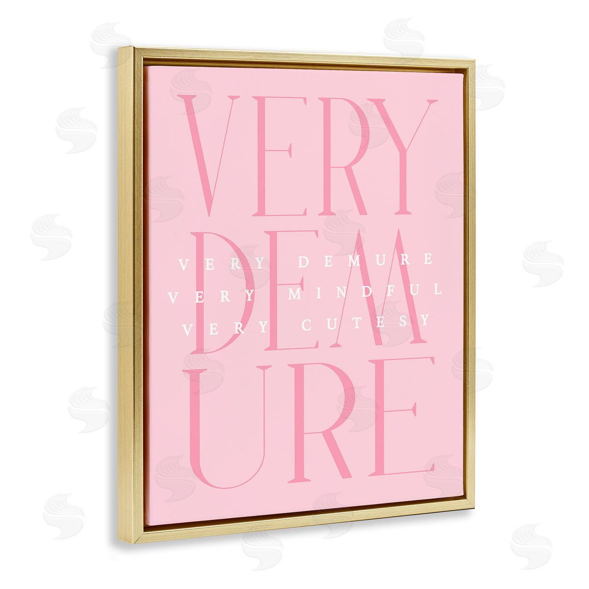 Elegant Pastel Very Demure Gold Floating Frame Canvas Wall Art, Home Decor by Stupell Studio