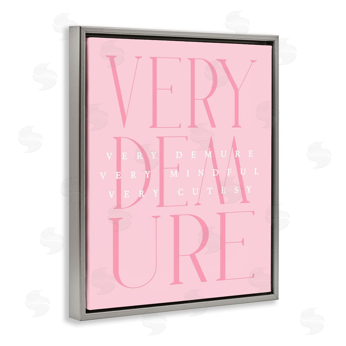 Elegant Pastel Very Demure Grey Floating Frame Canvas Wall Art, Home Decor by Stupell Studio