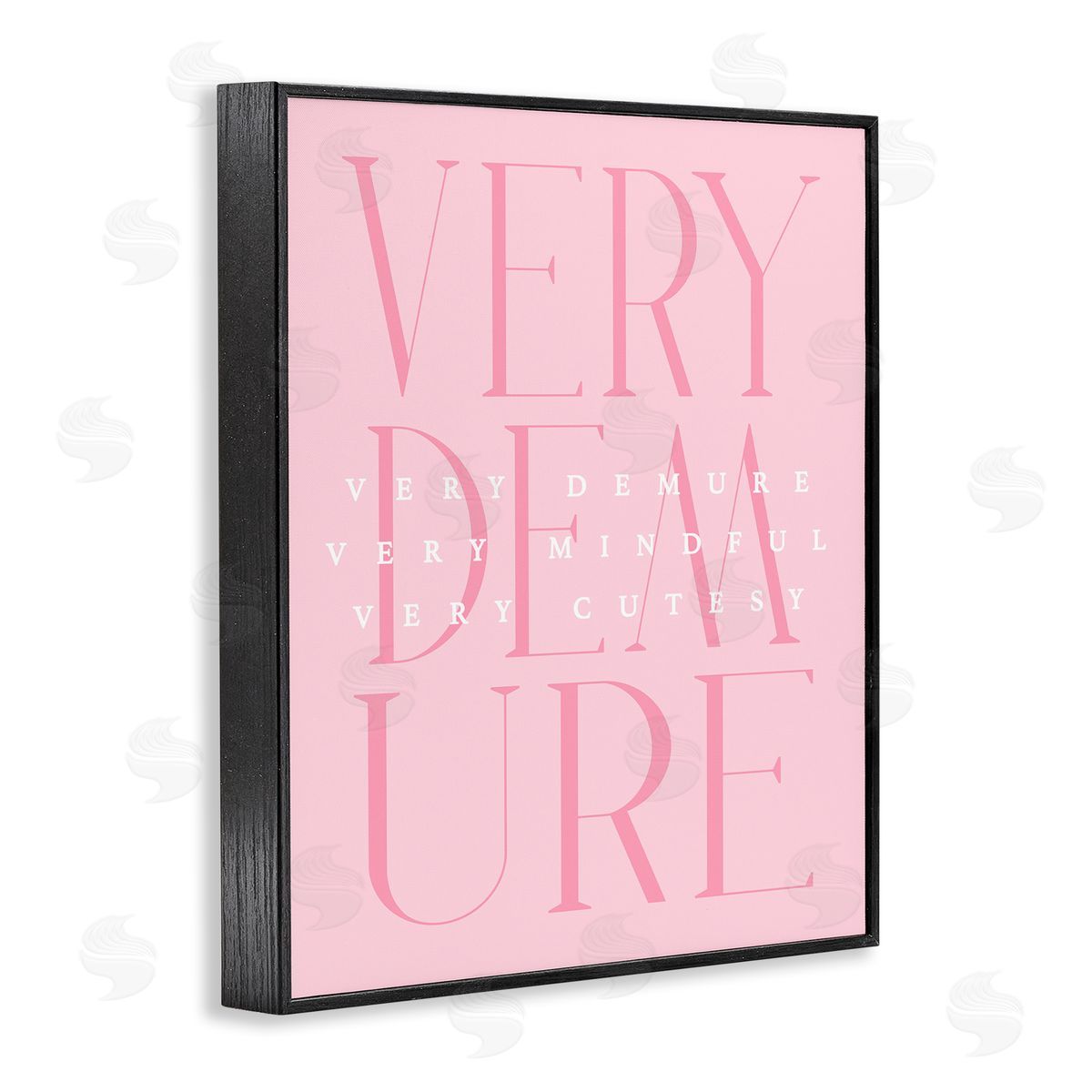 Elegant Pastel Very Demure Black Frame Print Wall Art, Home Decor by Stupell Studio