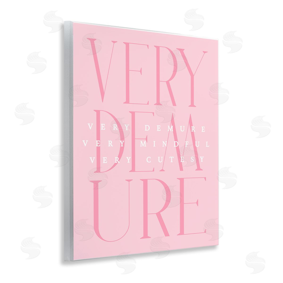 Elegant Pastel Very Demure Wood Plaque Wall Art, Home Decor by Stupell Studio